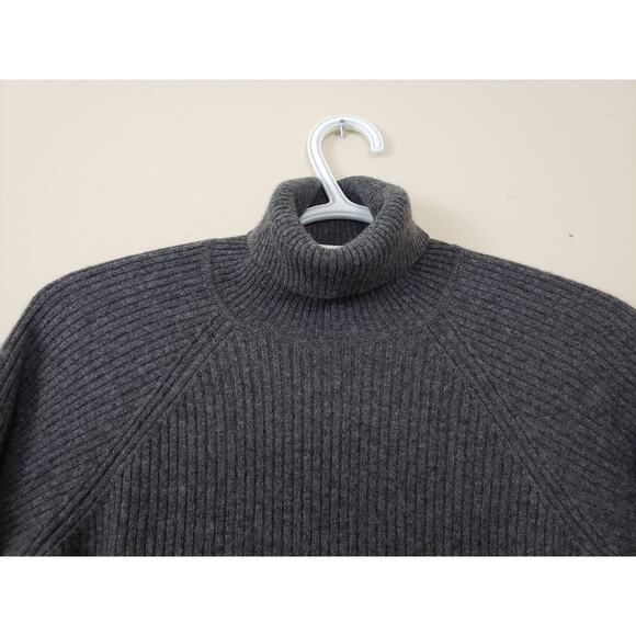 Erdos Pure Cashmere Womens Sweater Size M Heather Gray Turtleneck Long Sleeve - Picture 2 of 5